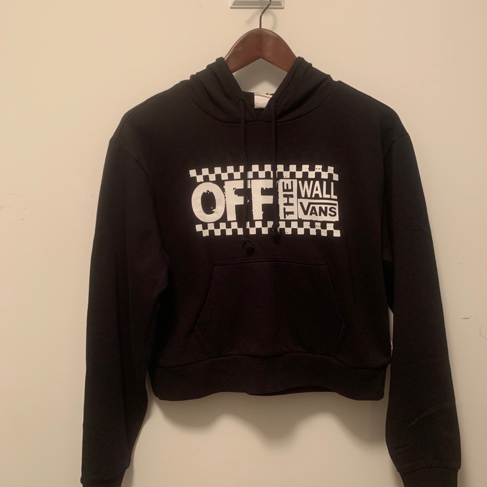 Off The Wall Vans Crop Top Hoodie